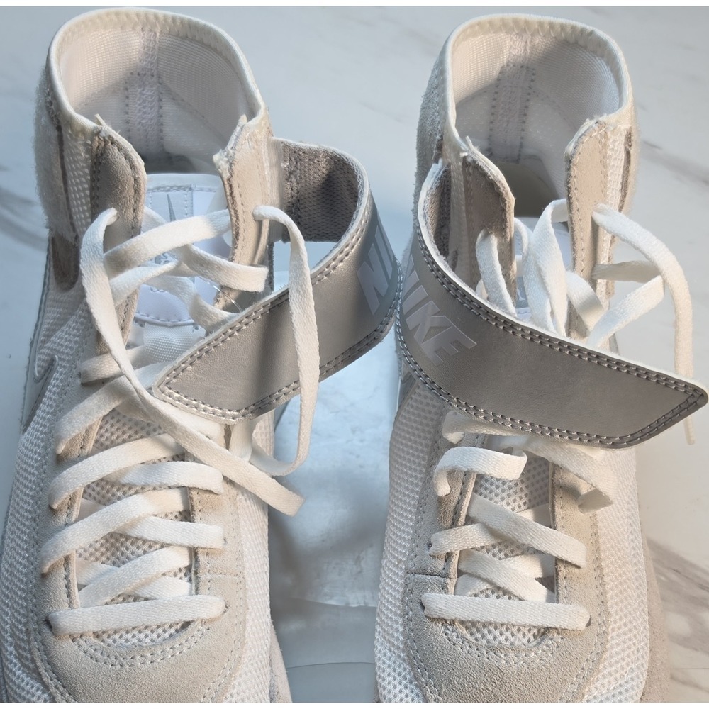 Nike Speedsweep 7 Men's High Top‎ Mesh Sneaker White Metallic Silver 2023